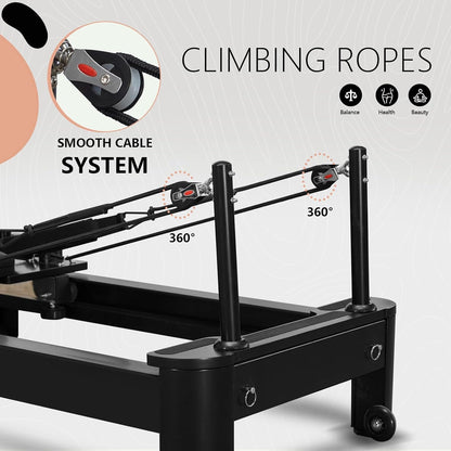 Pilates Reformer Machine, Foldable Pilates Machine for Home and Studio
