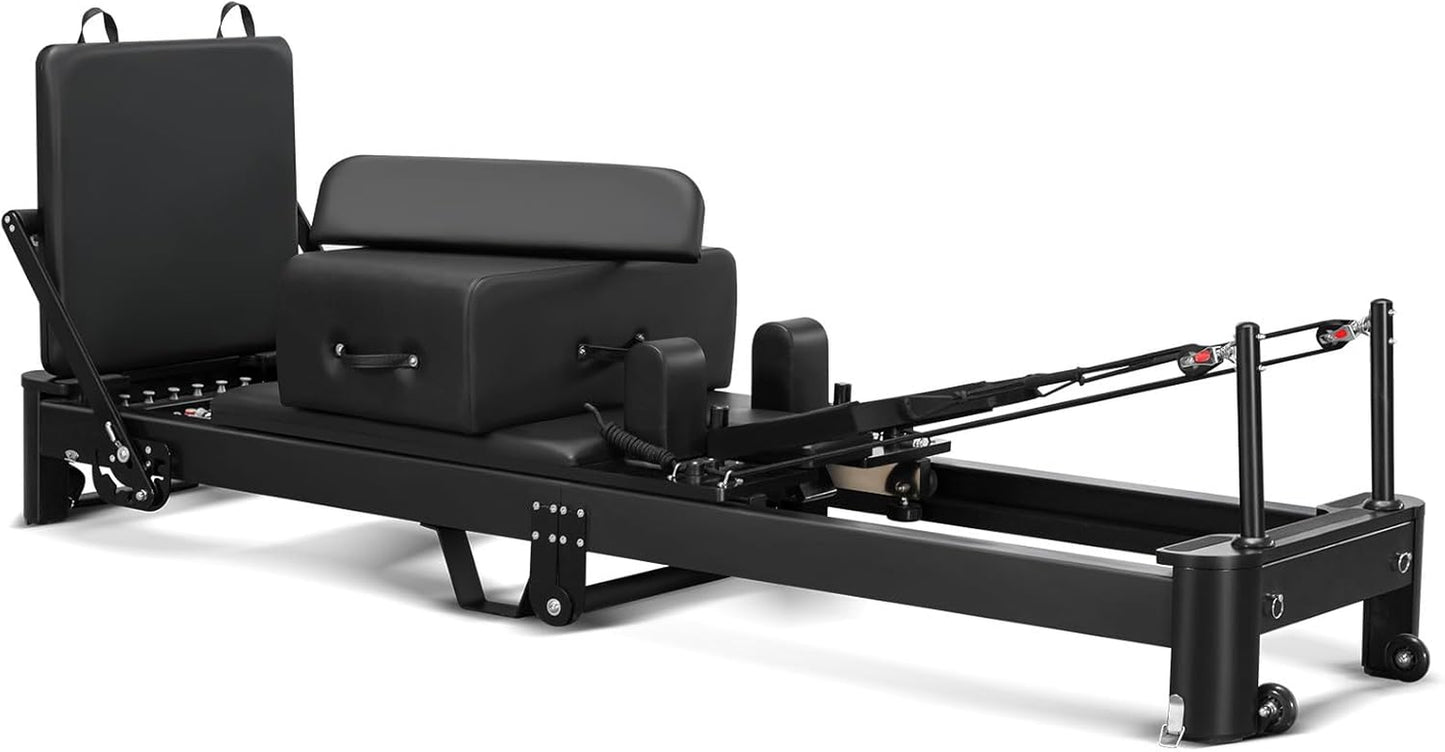 Pilates Reformer Machine, Foldable Pilates Machine for Home and Studio